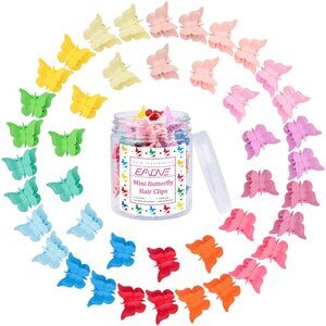Matte Mini Butterfly Hair Clips Y2K Retro Styling Accessories Set of 50